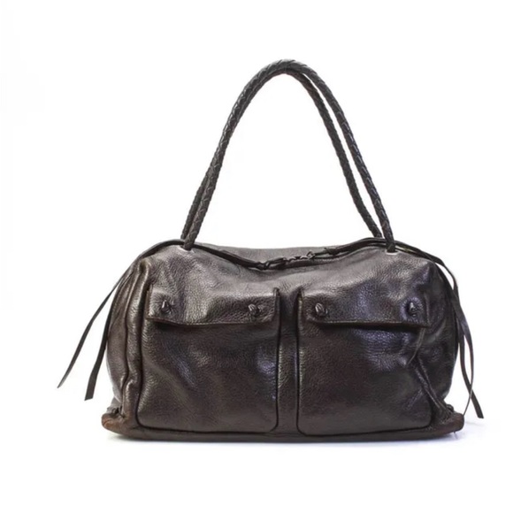 Bottega Veneta CHOCOLATE Brown leather bag with woven straps. Stunning! - Picture 1 of 13